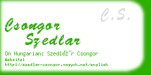 csongor szedlar business card